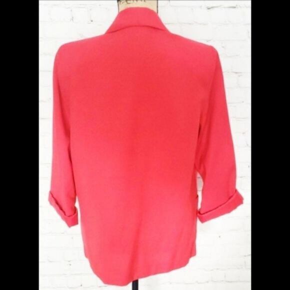 Vintage 80s 90s Red Oversized Boyfriend Blazer - Picture 6 of 10